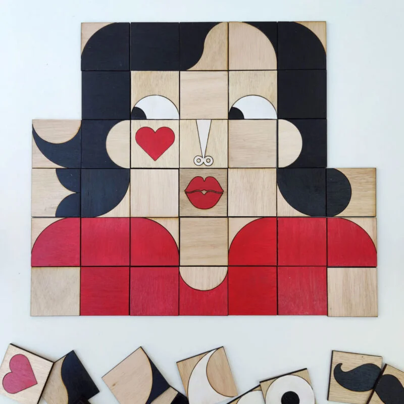 Mil Caras – Un divertido puzzle de fichas para armar personajes y formas - Image 2