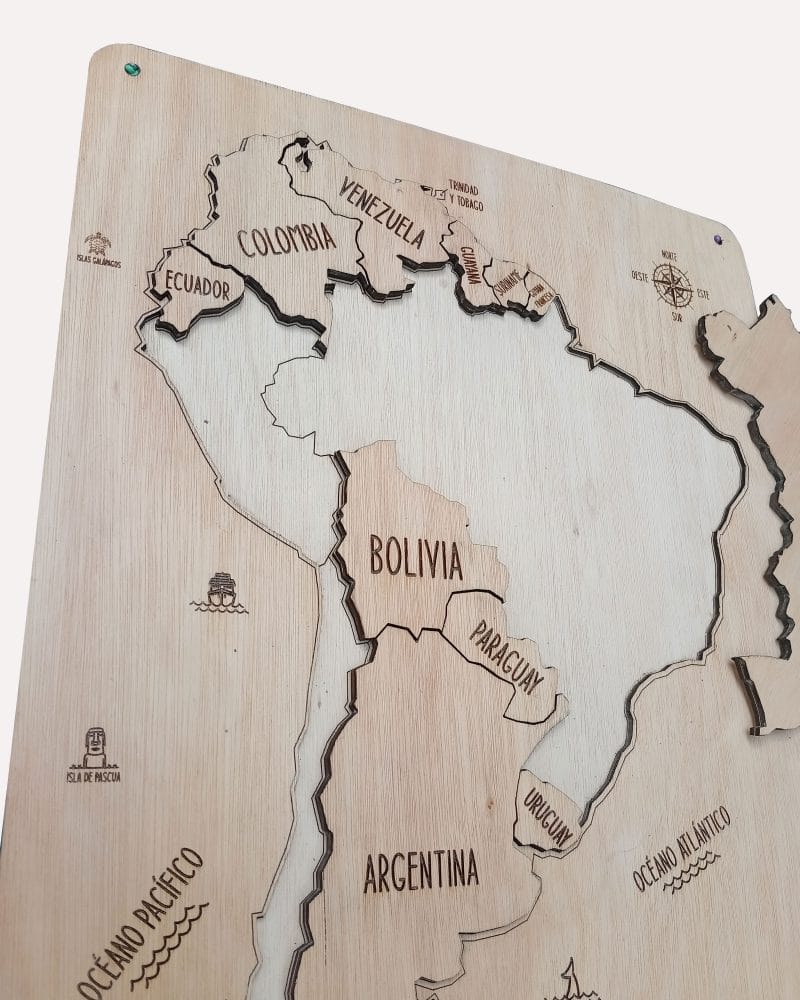 Mapa Puzzle Interactivo de América del Sur - Aprender sobre cultura, geografía e historia mientras juegan