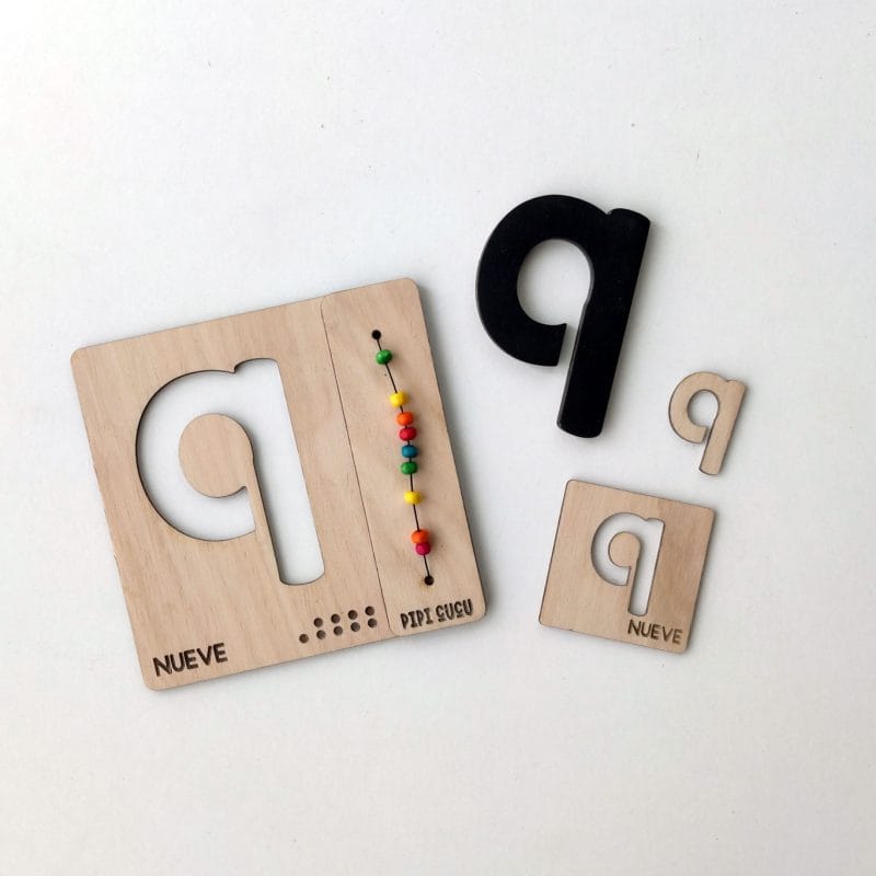 Kit de Regletas Numéricas 0 al 9 con Ábaco – Exploración Sensorial y Escritura