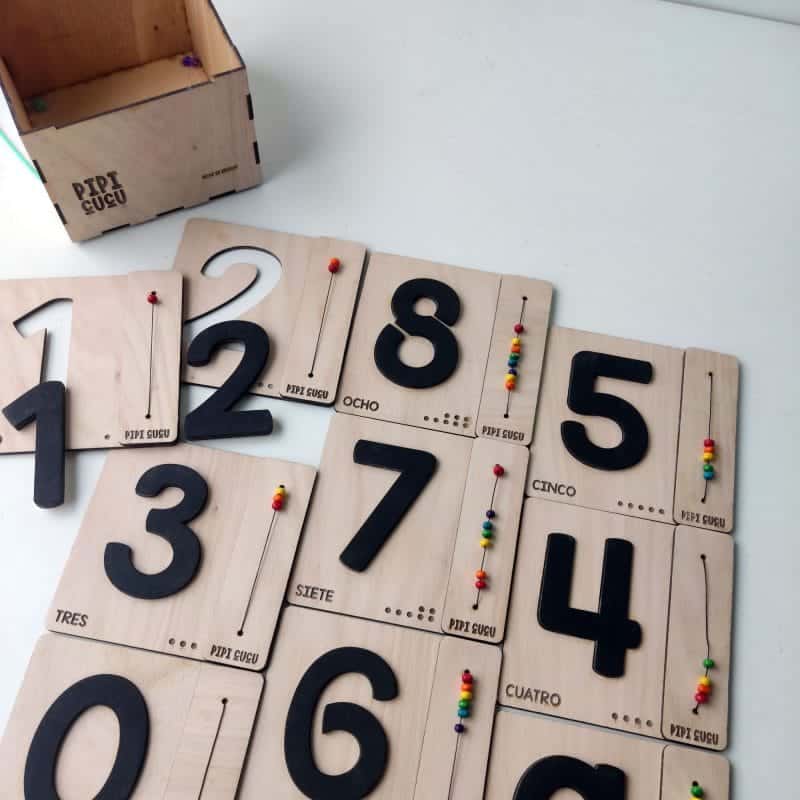 Kit de Regletas Numéricas 0 al 9 con Ábaco – Exploración Sensorial y Escritura - Image 5