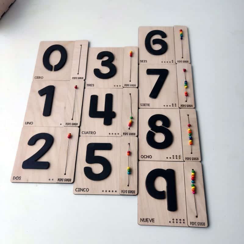 Kit de Regletas Numéricas 0 al 9 con Ábaco – Exploración Sensorial y Escritura - Image 6