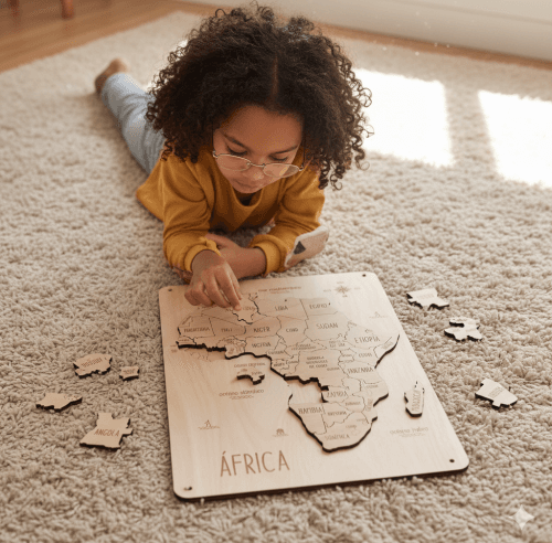 Mapa Puzzle Interactivo de África – Descubrir el continente jugando y aprendiendo