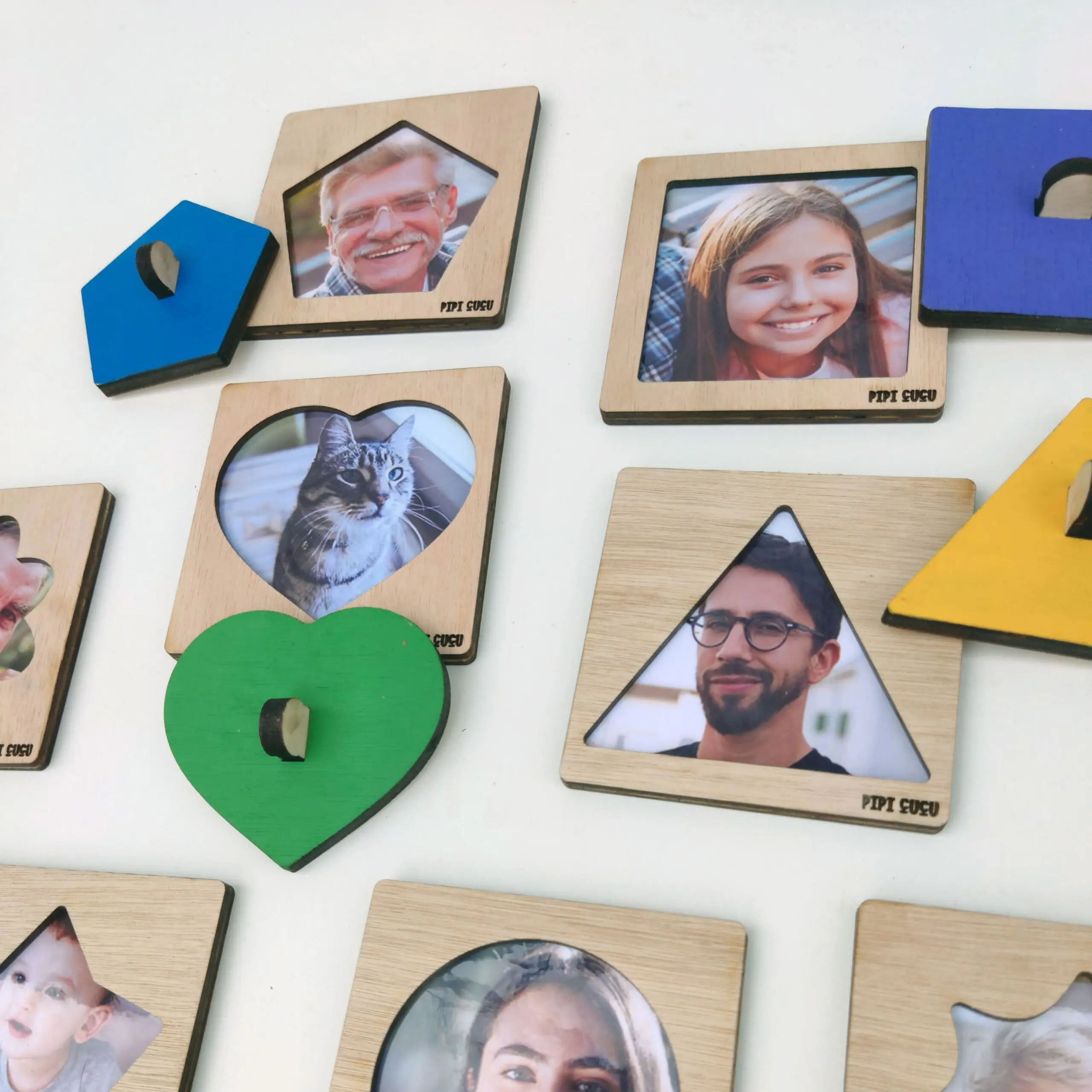 Puzzle de Formas con Fotos Personalizado (x8) | Aprender Jugando