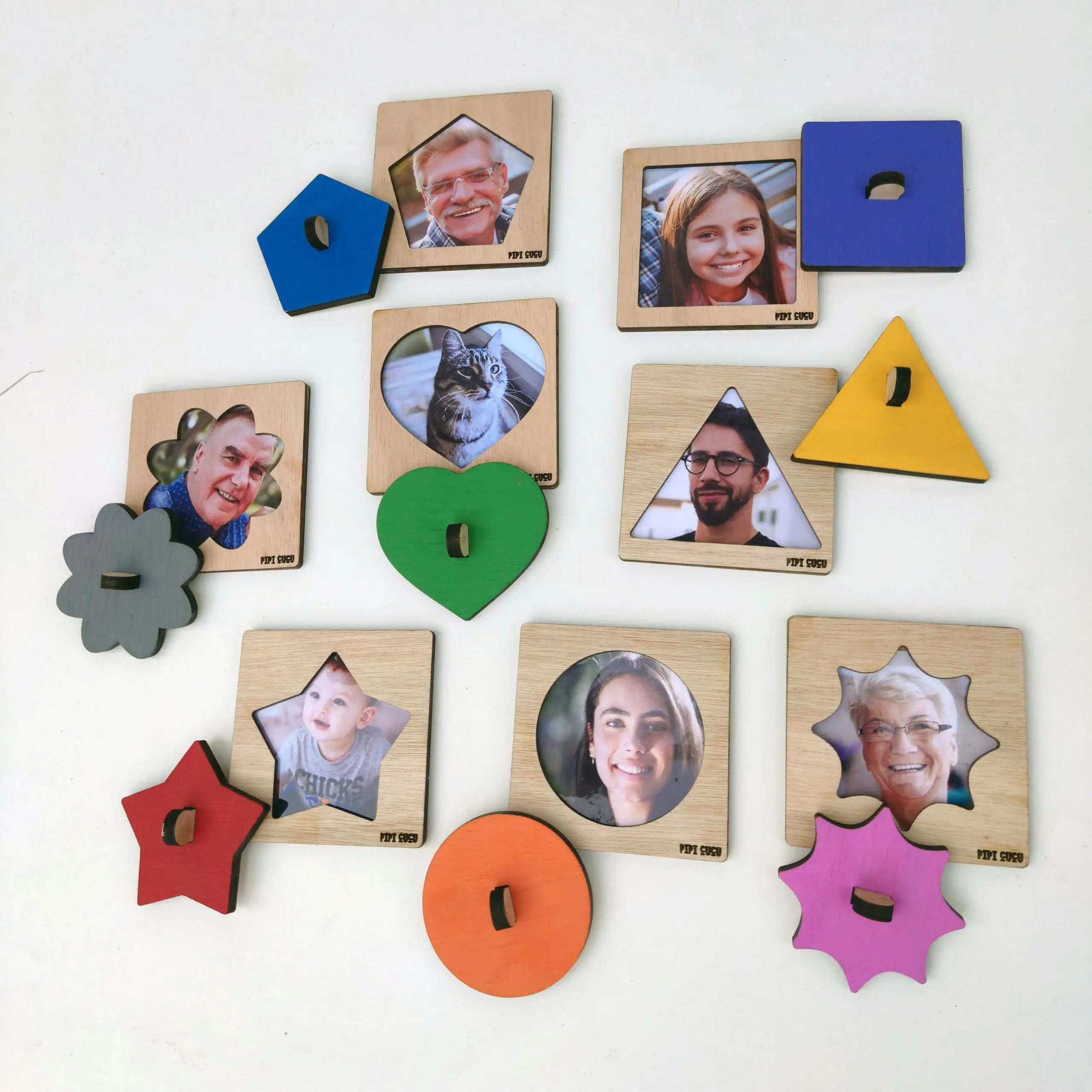 Puzzle de Formas con Fotos Personalizado (x8) | Aprender Jugando