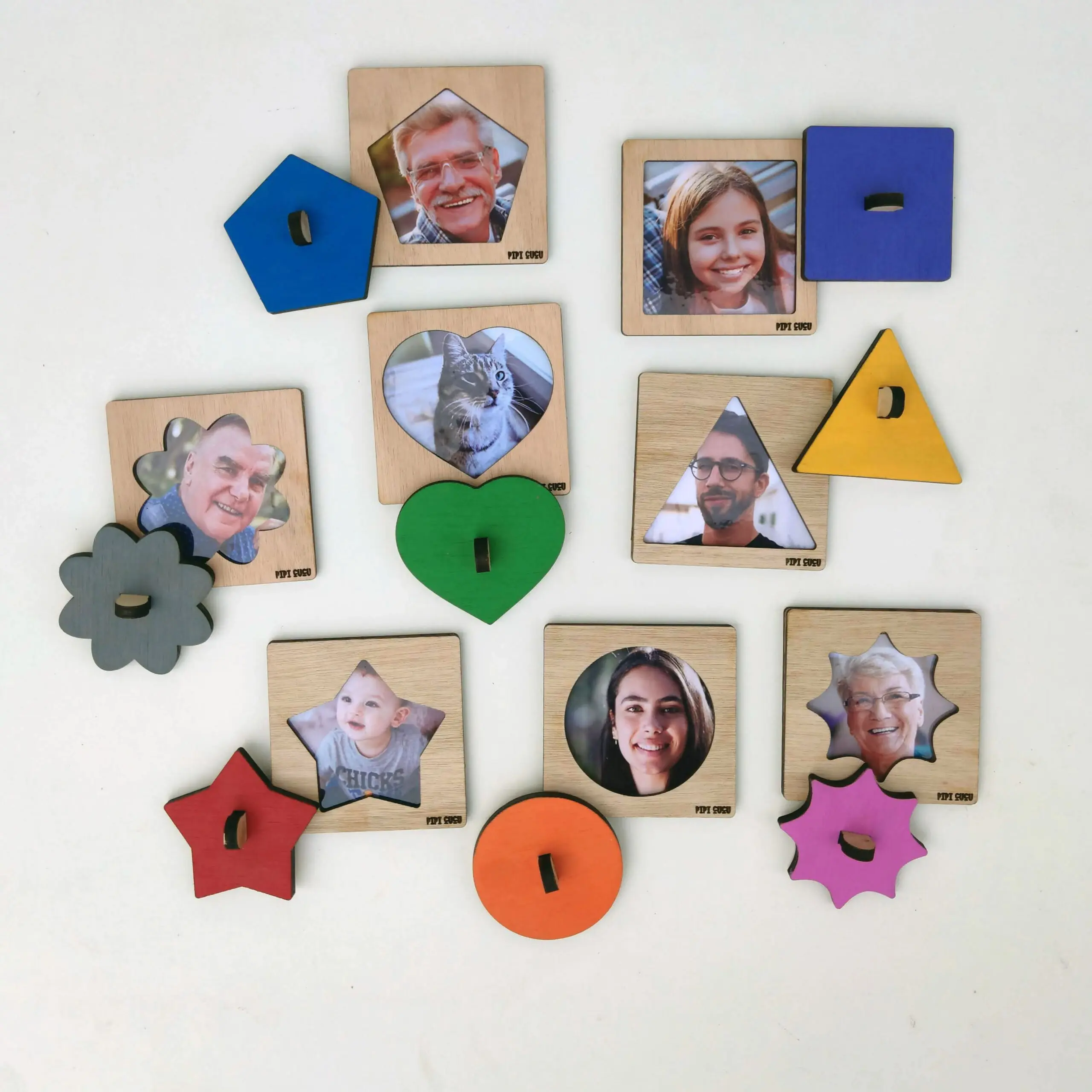 Puzzle de Formas con Fotos Personalizado (x8) | Aprender Jugando