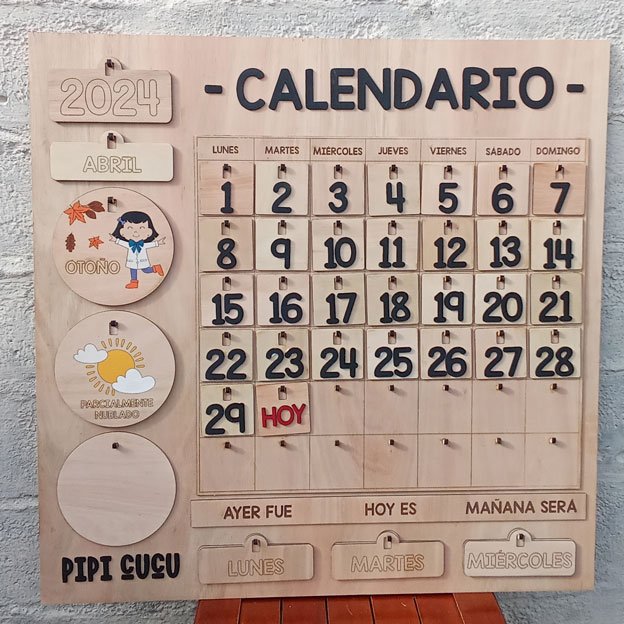 Calendario Interactivo XXL | Herramienta Pedagógica para Aula