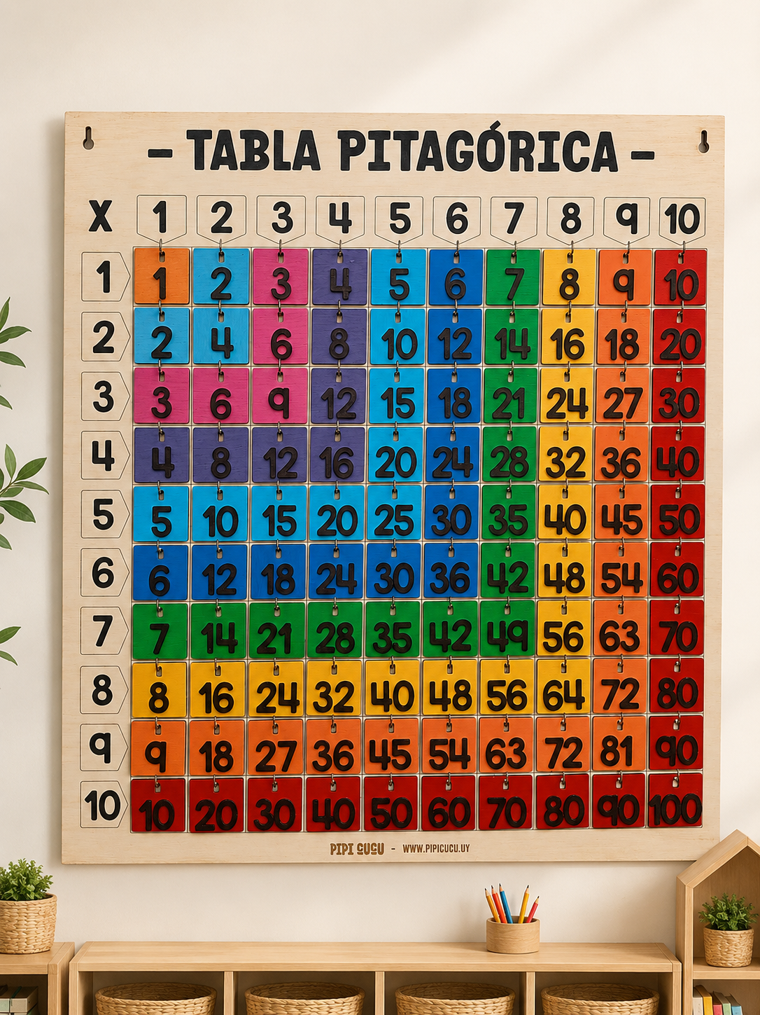 Tabla Pitagórica Didáctica de Pared | Aprender Multiplicación Jugando